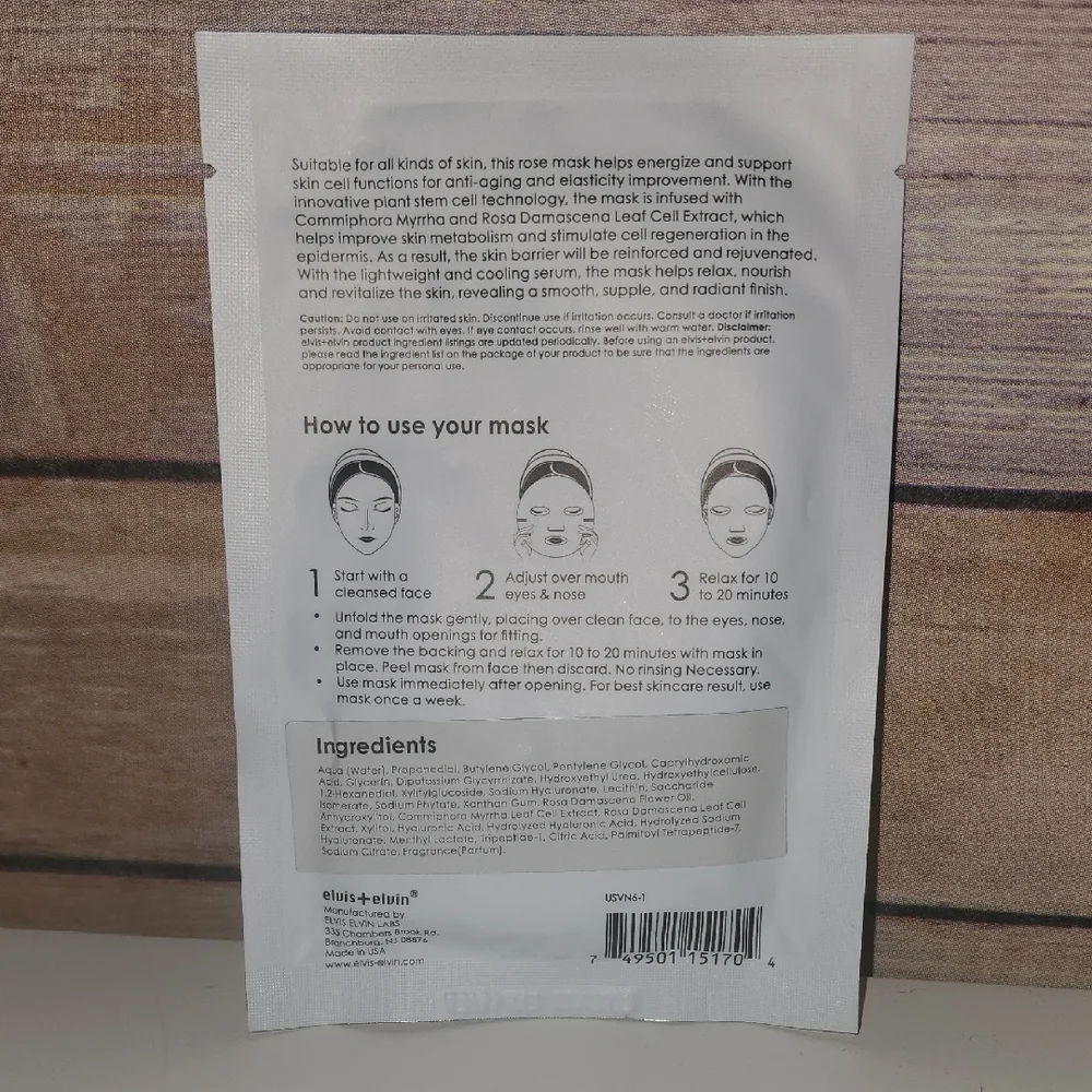 elvis+elvin Rose Revitalizing Treatment Mask